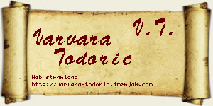 Varvara Todorić vizit kartica